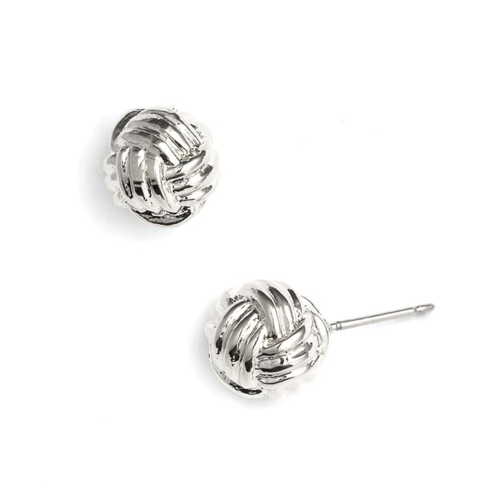 Kate Spade Know The Ropes Stud Earrings | Silver